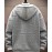 Men's Stylish Letter Print Plush-Lined Hooded Sweater Jacket