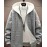 Men's Stylish Letter Print Plush-Lined Hooded Sweater Jacket