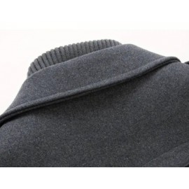 Men's Mid-Length Double Collar Business Fleece Coat