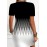 Stylish Black to white Geometric Print Casual Dress