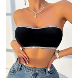Strapless Cross-Tie Push Up Support Bralette