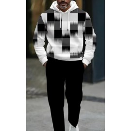 Stylish Men's 2pcs Hooded Casual High Fashion Sport Suit