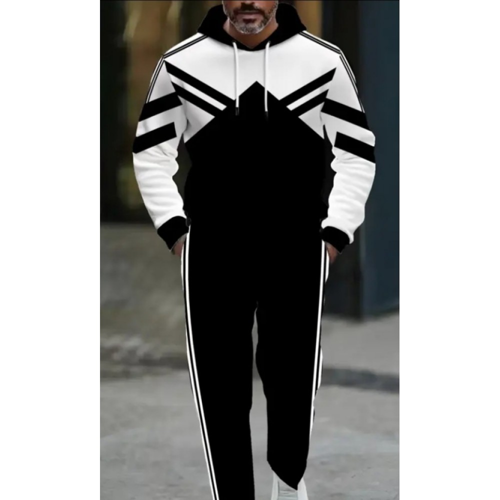 Stylish Men's Hooded High Fashion Casual Sport Sweat Suit