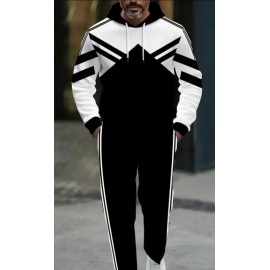 Stylish Men's Hooded High Fashion Casual Sport Sweat Suit