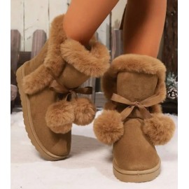 Women's Stylish Slip-Resistant Fluffy Winter Ankle Boots