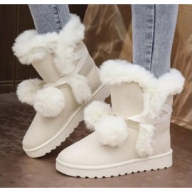 Women's Stylish Slip-Resistant Fluffy Winter Ankle Boots