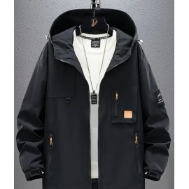 Men's High Fashion Non-Stretch Casual Hooded Jacket