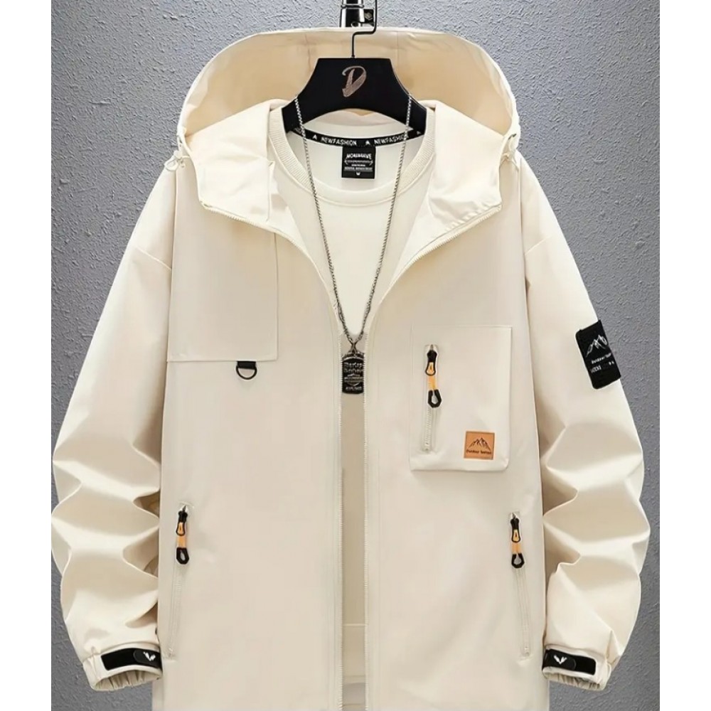 Men's High Fashion Non-Stretch Casual Hooded Jacket