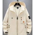 Men's High Fashion Non-Stretch Casual Hooded Jacket