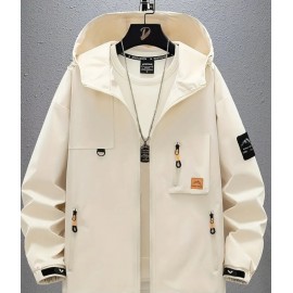 Men's High Fashion Non-Stretch Casual Hooded Jacket