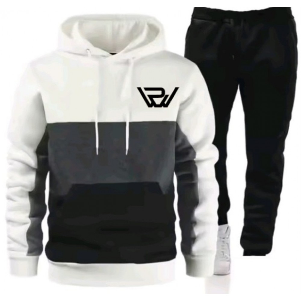 Russ Wears Stylish Two-Piece Hooded Tracksuit