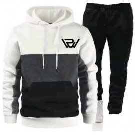 Russ Wears Stylish Two-Piece Hooded Tracksuit
