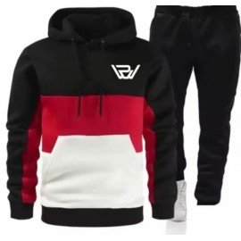 Russ Wears Stylish Two-Piece Hooded Tracksuit