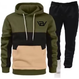 Russ Wears Stylish Two-Piece Hooded Tracksuit