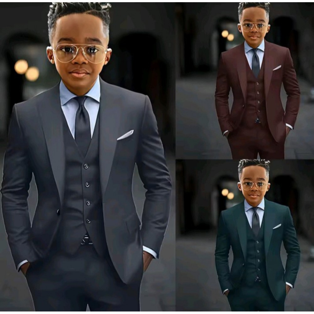Boy's High Quality Single-Breasted Three-Piece Suit