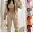 Women's High Fashion Long Sleeve Hooded Three Piece Sweat Suit