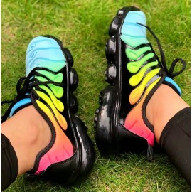 Women's High Fashion Rainbow Platform Casual Running Shoes