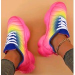 Women's High Fashion Rainbow Platform Casual Running Shoes