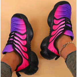 Women's High Fashion Rainbow Platform Casual Running Shoes