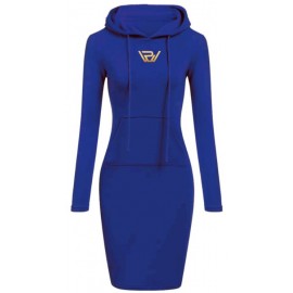 Stylish Pullover Casual Hooded Mini Dress