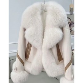 Fashionable Women's Insulated Winter Fur Jacket