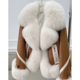 Fashionable Women's Insulated Winter Fur Jacket
