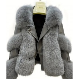 Women's Elegant Loose Fit Fashionable Fur Jacket