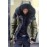 Men's Thick Plus-Size Hooded Fur Jacket with Fur like collar