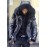 Men's Thick Plus-Size Hooded Fur Jacket with Fur like collar