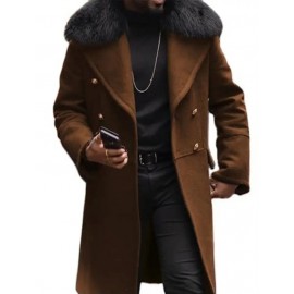 Men's Winter Slim Fit Lapel Double Breasted Coat