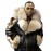 Men's Retro Style Short Winter Jacket with oversized fur collar and hood