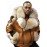 Men's Retro Style Short Winter Jacket with oversized fur collar and hood