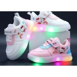 Russ Wears LED Light Leather Casual Sport Shoes For Girls
