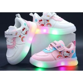 Russ Wears LED Light Leather Casual Sport Shoes For Girls
