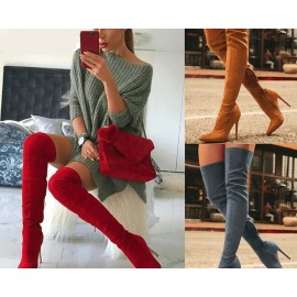 High Heel Stretch Fabric Over The Knee Fashion Boots