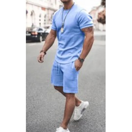 Russ Wears Men's Stylish Summer Short Sleeve Tracksuit Short Set