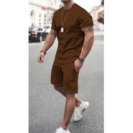 Russ Wears Men's Stylish Summer Short Sleeve Tracksuit Short Set