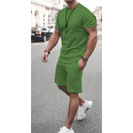 Russ Wears Men's Stylish Summer Short Sleeve Tracksuit Short Set