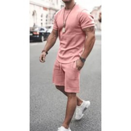 Russ Wears Men's Stylish Summer Short Sleeve Tracksuit Short Set