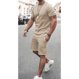 Russ Wears Men's Stylish Summer Short Sleeve Tracksuit Short Set