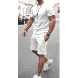 Russ Wears Men's Stylish Summer Short Sleeve Tracksuit Short Set