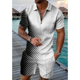 Russ-Wears-Men's Stylish Two-Piece Short Sleeve Set