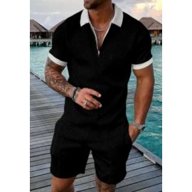 Men's Two-Piece Polo Short Sleeve Set