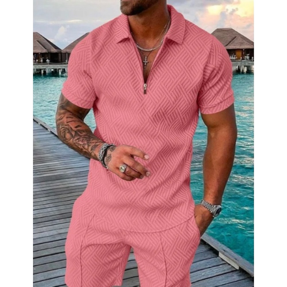 Men's Two-Piece Polo Short Sleeve Set Men's Two-Piece Polo Short Sleeve Set