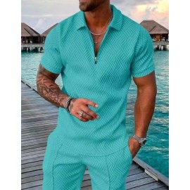 Men's Two-Piece Polo Short Sleeve Set