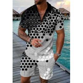 Russ-Wears-Men's Stylish Two-Piece Short Sleeve Set