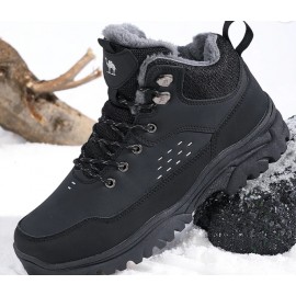 Russ Wears Men's High-End Anti-Slip Winter Tactical Leather Hiking Boots