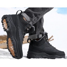 Russ Wears Men's High-End Anti-Slip Winter Tactical Leather Hiking Boots