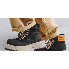 Russ Wears Casual Denim Winter Boots
