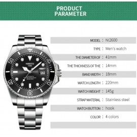 Russ Wears Stainless Steel Waterproof Men's Sport Wrist Watch